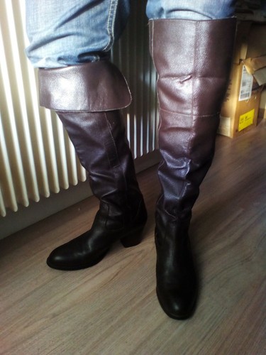 Botte haute marron taille - marron,