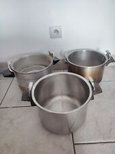 Lot x3 Cocotte minute SEB / MOULINEX en INOX Made in France - SANS COUVERCLE