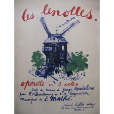 MATHÉ Édouard Les Linottes Opérette Chant Piano 1923