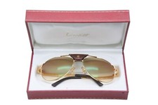 Lunettes de soleil Cartier Santos Teardrop plaqué or avec 135 mm 58/16 d'occa...