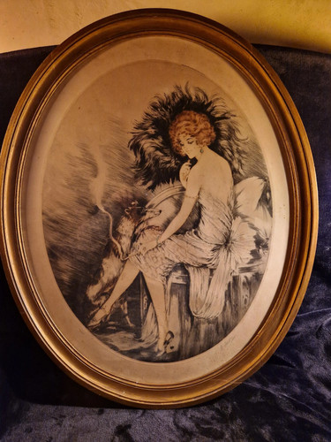 Grande estampe art déco femme - grande,