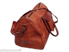 Grand sac de voyage vintage en cuir véritable pour hommes, gym week-end, nuit...