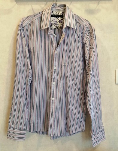 Chemise rose violet rayée