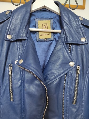 Blouson perfecto cuir - perfecto, bleu