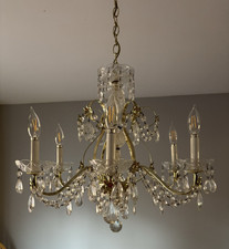 Vintage Luminaire 1980s Gold