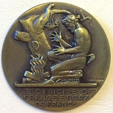 Médaille  EDF et GDF 20 années de service  (Me/110)