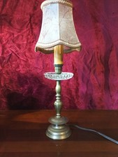 Lampe De Chevet Laiton Et Coupelle En Cristal Pinte De Diamant Vintage Et Design