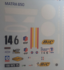 decals decalcomanie matra 650