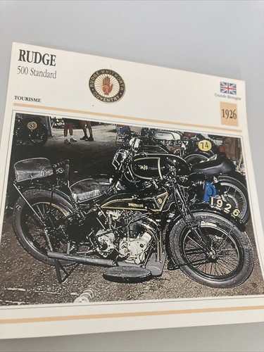 Rudge 500 standard 1926 carte - 500,