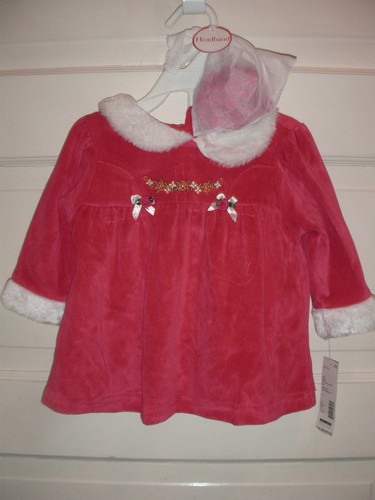 Girls red velour - red,