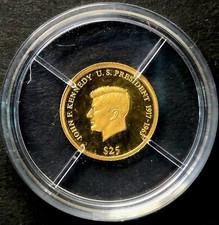 MEDAILLE OR - Liberia - 25$ - 2000 - JOHN F. KENNEDY U.S. PRESIDENT 1917-1963 -