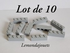 Lot de 10 Briques Lego 3010 Brick 1x4 Light Bluish Gray Brique 4x1 Gris Clair