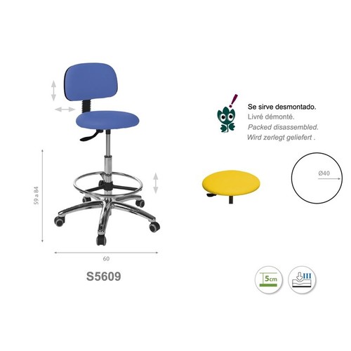 S5609 tabouret rond - tabouret,