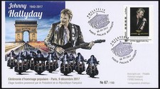 FDC France 2017 “Cérémonie hommage à JOHNNY HALLYDAY Paris” ⦾ GF Palais Bourbon 