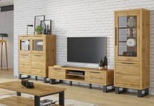 Mur De Salon Ensemble De 3 Pièces Wotan Chêne Meuble Bas Vitrine 80668509