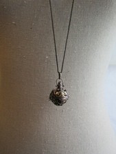 collier boule de grossesse en argent bola