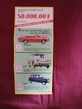 Prospectus Concours Renault Caravelle cabriolet Renault 8 R8 major 4L