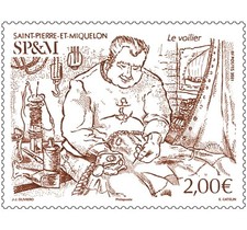 Saint Pierre Miquelon 2021 craft job SAILING SHIP boatbuilder boat bateau 1v 