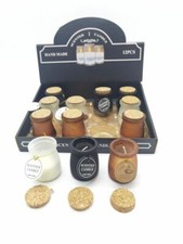 Set 12 Pièces Bougies Pot avec Bouchon En Liège Relax Cire Arôme Bal
