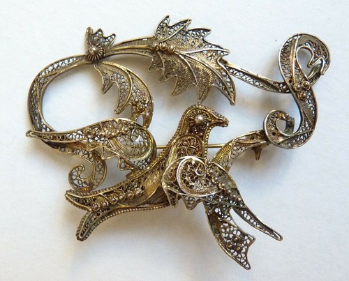 Broche vermeil argent massif - ,