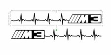 2X STICKERS BMW M3 MOTORSPORT    GAUCHE /DROITE  ligne de vie  28X210mm chacun