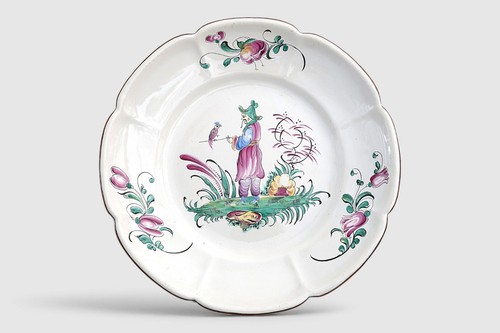 Assiette faïence desvres géo - faïence,
