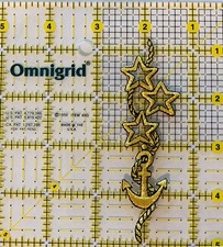 Gold Anchor Patch Iron On Patch  Ocean Sea Nautical Yachts Appliqué