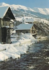 Carte postale 10x15cm postcard VILLENEUVE station SERRE-CHEVALIER timbrée 1989