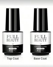 Base Coat Et Top Coat Vernis Gel UV Semi-Permanent 2 pcs 7ml Manucure