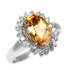 Bague diamant topaze