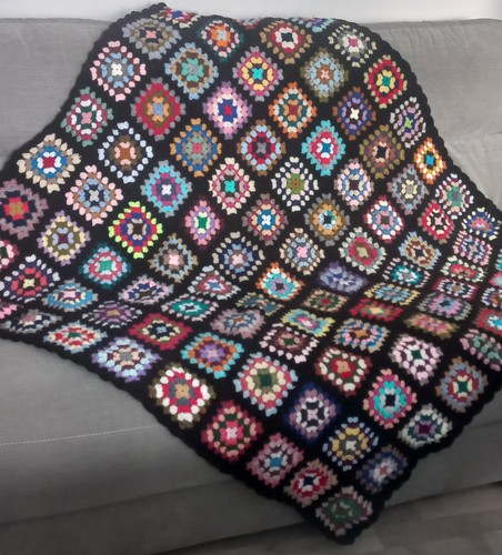 Couverture plaid multicolore