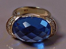 Ancienne bague argent topaze