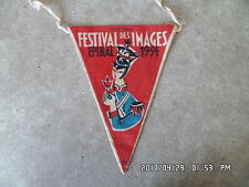 DRAPEAU FANION ancien Automobilia Caravane FESTIVAL DES IMAGES EPINAL 1954   K11