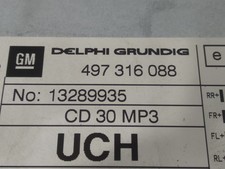 13289935 autoradio OPEL ZAFIRA