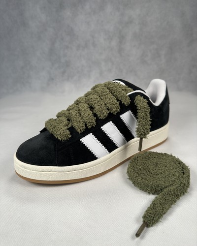 Lacets fluffy épais vert - fluffy,