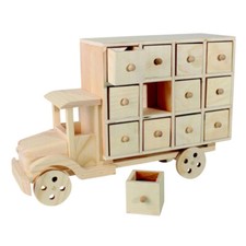 Calendrier de l'Avent - Noël - Camion - A décorer et personnaliser - Loisirs cré