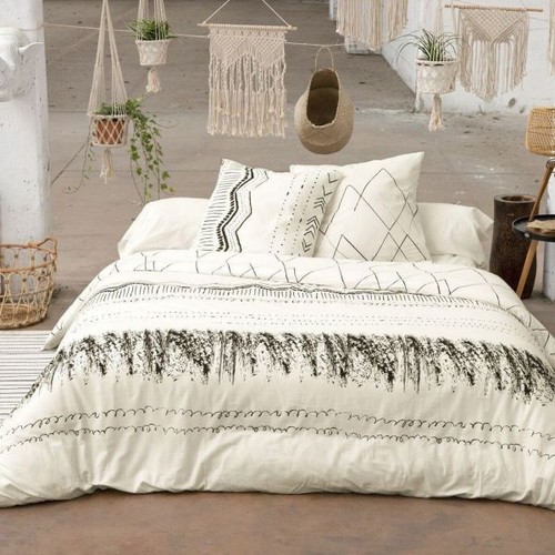 Parure lit 220x240 coton - 220x240,