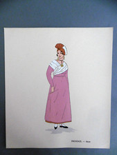 PROVENCE ARLES planche au POCHOIR / Aline KEIM costume régional 1930