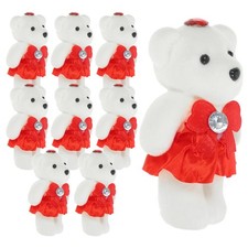  Poupée ours en peluche 10 pièces, décoration de Bouquet de mariage, poupées