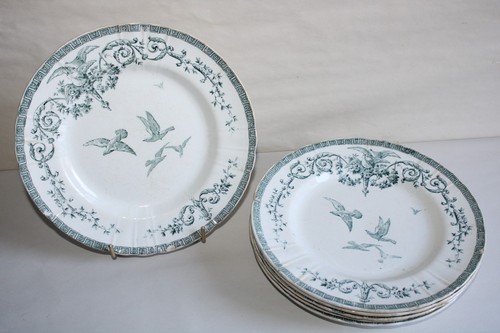 Assiettes plates faïence - plates, en