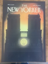 AFFICHE NEW YORKER.INCENDIE DE
