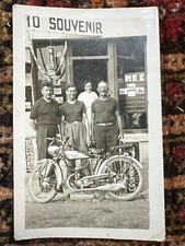 Photo Souvenir Septembre 1937 Crumière Moto Panchro Eclair Guilleminot 
