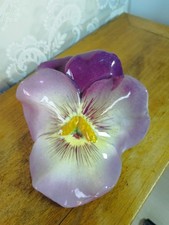 Bouquetière Murale Barbotine PENSÉE Signée DELPHIN MASSIER Vallauris Art Nouveau