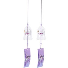  Cloches à vent en verre, 2 pièces, carillon à vent japonais, pour jardins,