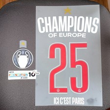 Flocage CHAMPIONS PSG PARIS 2025 2026 HOME UCL - Nameset Patch