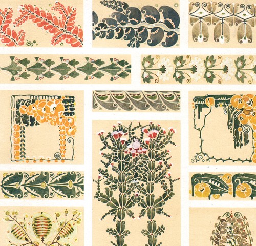 1910 lithographie art nouveau - lithographie,