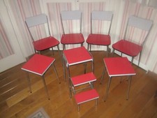 chaises , tabourets , vintage  année 50 /60 , decoration , collection , anciens 