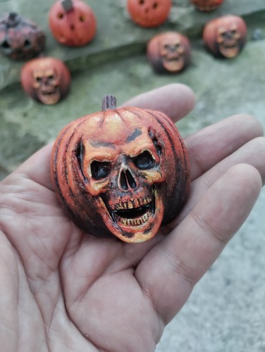 Concept skull pumpkin - skull,