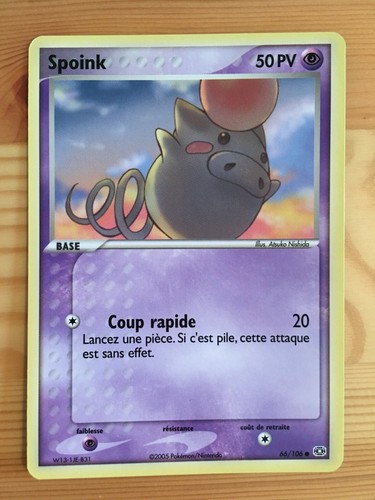 Carte pokémon commune spoink - carte,