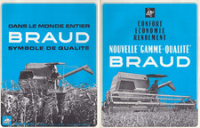 ANGERS (49) MACHINES AGRICOLES "BRAUD" Tract MOISSONNEUSES en 1968